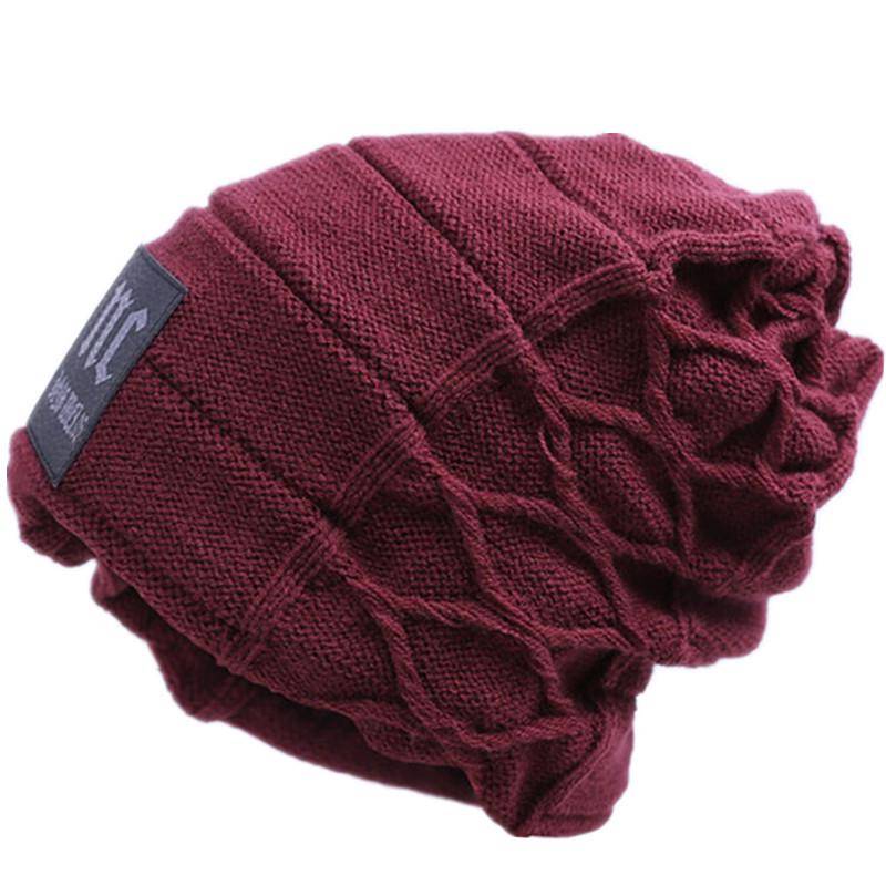 Stilvolle Beanie-Mütze, hochwertige Wintermützen für Damen und Herren, dicke, warme Winter-Strickmützen 54cm-62cm rot von Joom DACH