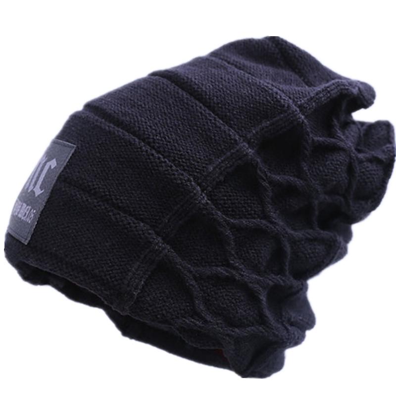 Stilvolle Beanie-Mütze, hochwertige Wintermützen für Damen und Herren, dicke, warme Winter-Strickmützen 54cm-62cm schwarz von Joom DACH