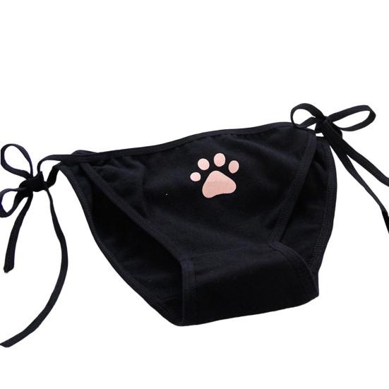 Stilvolle Damenhöschen mit niedlicher Klaue im Inneren. Tragen Sie schöne Lolita-Cartoon-Höschen-Unterhosen für das Schlafzimmer schwarz von Joom DACH