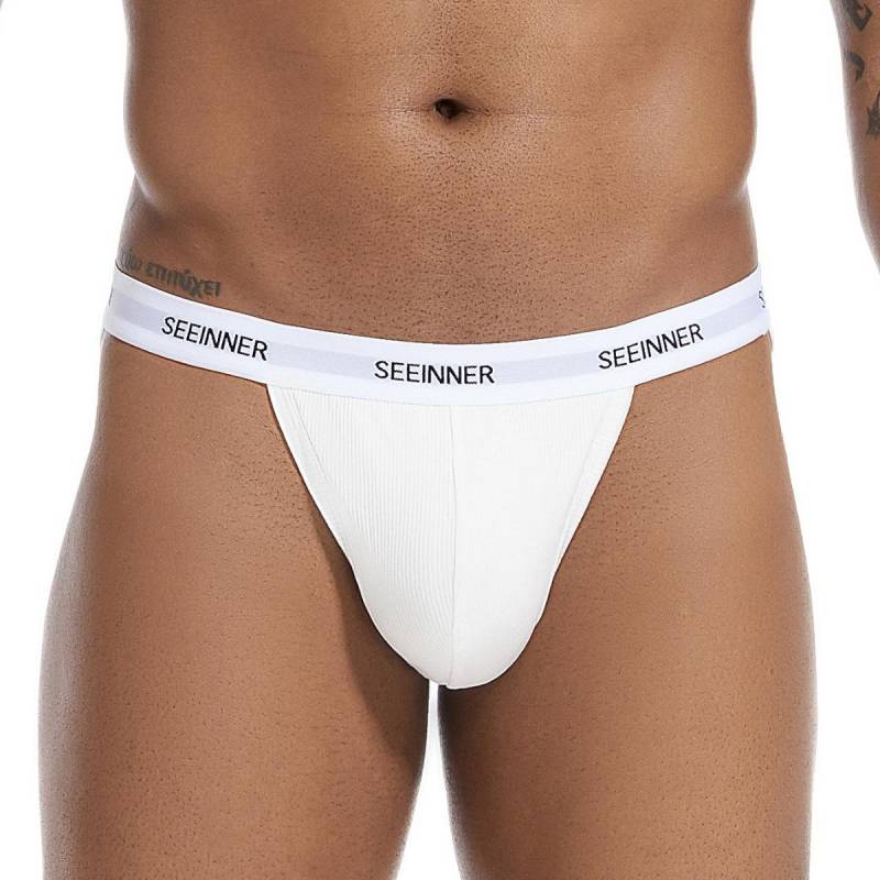 Stilvolle Herren Hip-Lifting Atmungsaktive Slips: Trendstark in Übergröße mit hohem Display-Appeal L weiß von Joom DACH