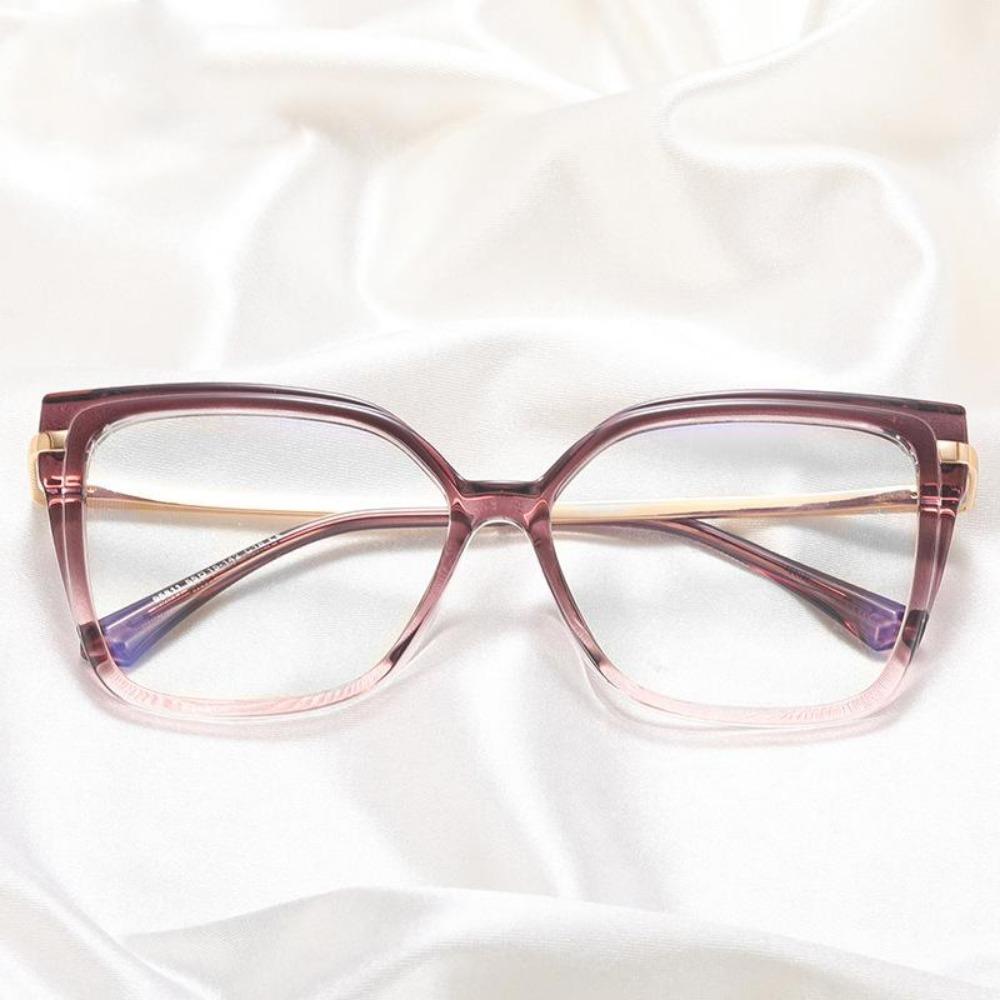 Stilvolle Optik Minus Myopie Brille Damen Leopard Übergroße Quadratische Brillenrahmen Metall Computer Anti Blaulicht Brille 0~-6. 0 von Joom DACH