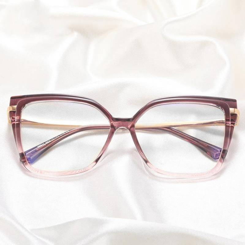 Stilvolle Optik Minus Myopie Brille Damen Leopard Übergroße Quadratische Brillenrahmen Metall Computer Anti Blaulicht Brille 0~-6. 0 von Joom DACH