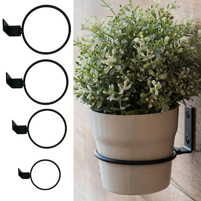 Stilvolle Outdoor Decor Geländer Wandmontage Pflanzer Rack Pflanzer Topf Stand Blume Topf Halter Ring 4 Inch von Joom DACH