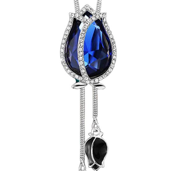 Stilvolle Quaste Charms Dekoration Legierung Schmuck Frauen lange Anhänger Halskette für Party U von Joom DACH