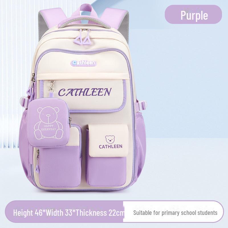 Stilvoller, ultraleichter Schulranzen für Grund- und Oberschüler – Rucksack für die sechste Klasse für Frauen Large violett von Joom DACH