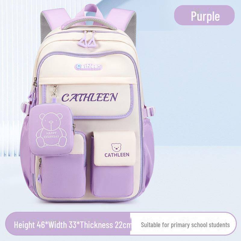 Stilvoller, ultraleichter Schulranzen für Grund- und Oberschüler – Rucksack für die sechste Klasse für Frauen Large violett von Joom DACH