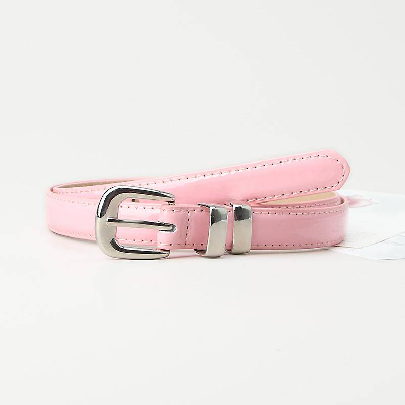 Stilvoller koreanischer Legierungs-Dünngürtel für Damen - Bonbonfarbenes Design für Kleider und Jeans rosa von Joom DACH