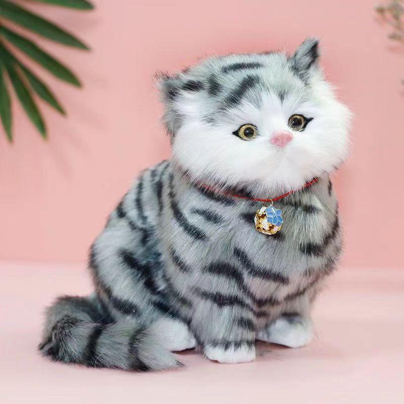 Stimmsimulation Plüschfüllung Katze Stofftier Elektrisches süßes Plüschkatzenpuppenmädchenspielzeug von Joom DACH