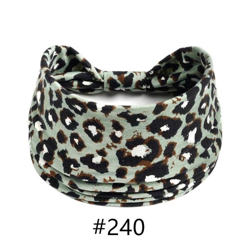 Stirnbänder für Frauen und Mädchen, breit, dehnbar, Boho, afrikanischer Turban, Kopfwickel, geknotete Leoparden-Stirnbänder, Yoga-Sweartband, modische Haar-Accessoires von Joom DACH
