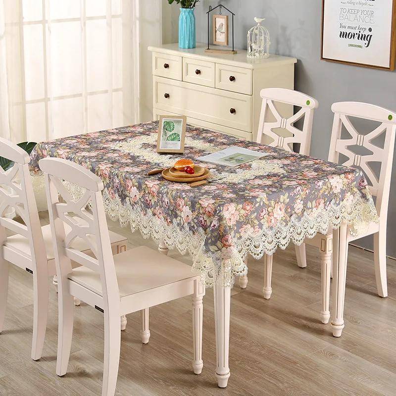 Stolze Rose Spitze Tischdecken Floral Bedruckte Tischdecke Pastorale Rechteckige Ölbeständige Tischdecke Tuch Hochzeit Dekoration Handtuch 150x220cm 1pcs von Joom DACH