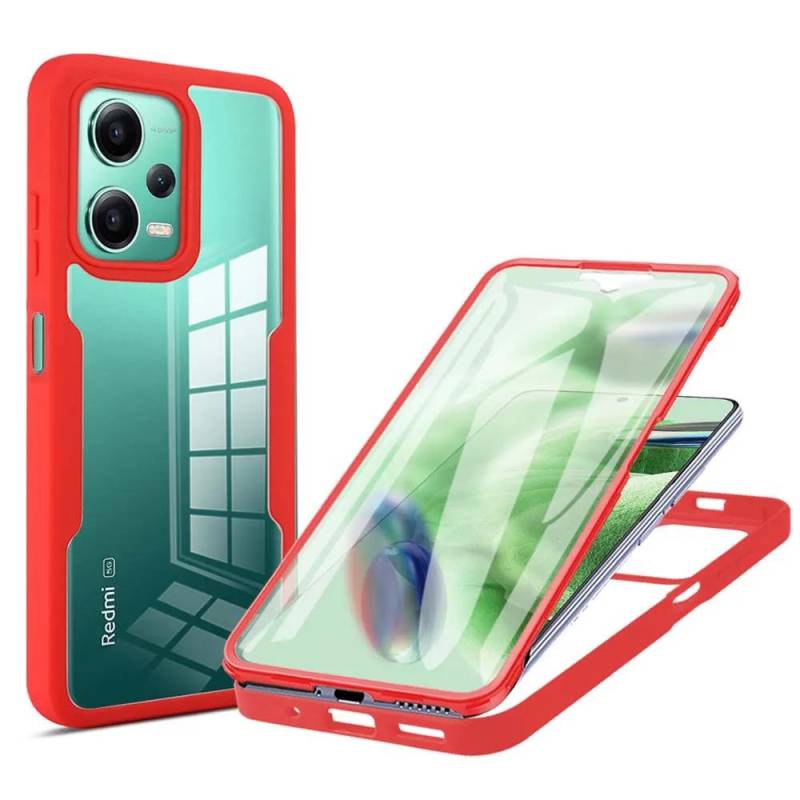 Stoßfeste Vollschutzhülle für Xiaomi 13T Redmi 13C 12C 10C Note 12S 4G 12 Pro Plus 11 11S 10 10S 10A 9 9C NFC A1 Poco F5 X5 Pro 5G Doppelabdeckung Redmi 12 4G rot von Joom DACH