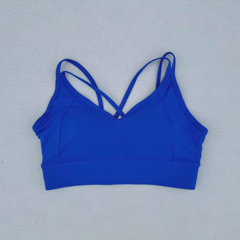 Stoßfester Sport-BH für Damen: Geraffter Einteiler-Cup, Yoga-Top mit schönem Rücken, Fitness-Weste, Lauf-Oberbekleidung. Large von Joom DACH