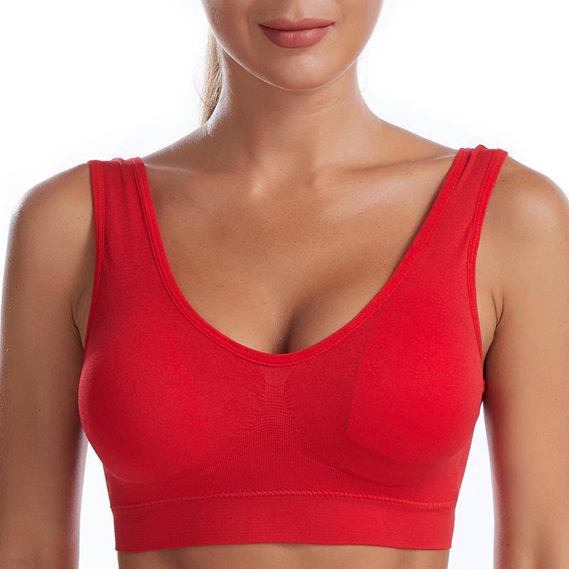 Stoßfester Sport-BH für Damen: Große Größe, tiefer U-Gurt, gepolsterte Yogaweste ohne Stahlring XL Stoßfester Sport-BH für Damen: Große Größe, tiefer U-Gurt, gepolsterte Yogaweste ohne Stahlring XL von Joom DACH
