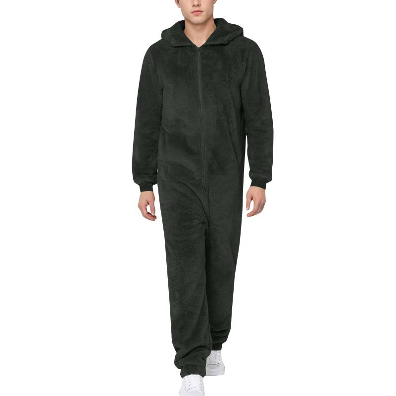 Strampler für Männer Herbst und Winter Langarm Jumpsuits Casual Outfits XXL schwarz von Joom DACH