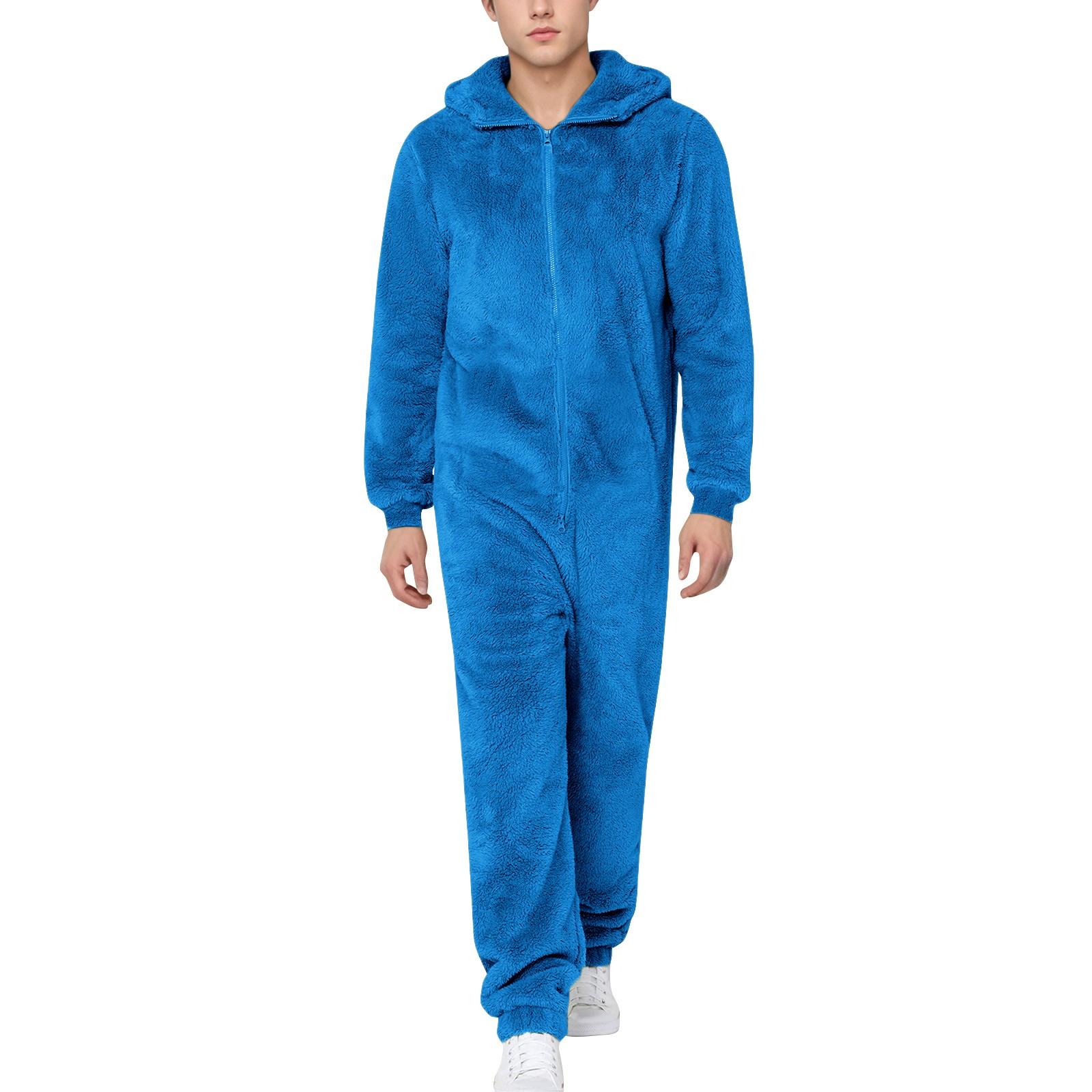 Strampler für Männer Herbst und Winter Langarm Jumpsuits Casual Outfits XXXL himmelblaue von Joom DACH