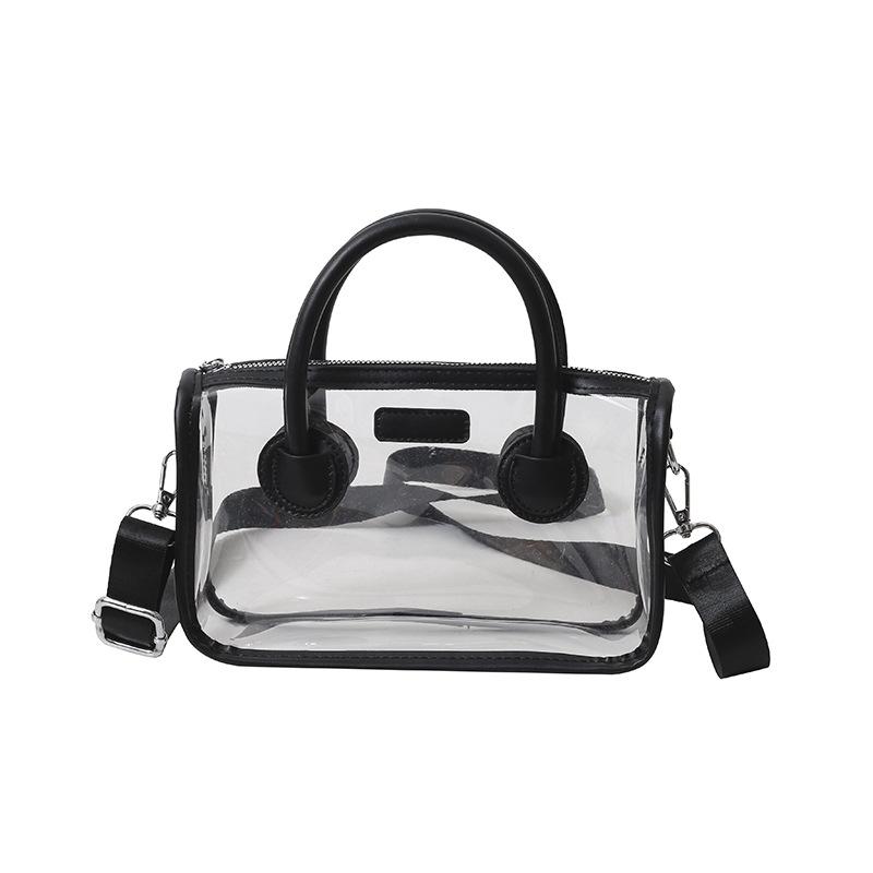 Strandspiel Transparente Tasche Damen Neue Handtasche Mode Schulter Umhängetasche schwarz von Joom DACH