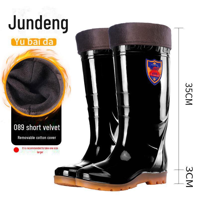 Strapazierfähige, rutschfeste PVC-Regenstiefel für Herren mit hohem Schaft für den Bergbau und Arbeitsschutz Size 38 von Joom DACH