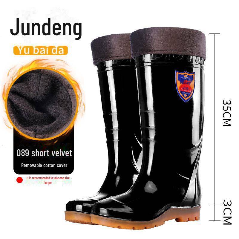 Strapazierfähige, rutschfeste PVC-Regenstiefel für Herren mit hohem Schaft für den Bergbau und Arbeitsschutz Size 38 von Joom DACH