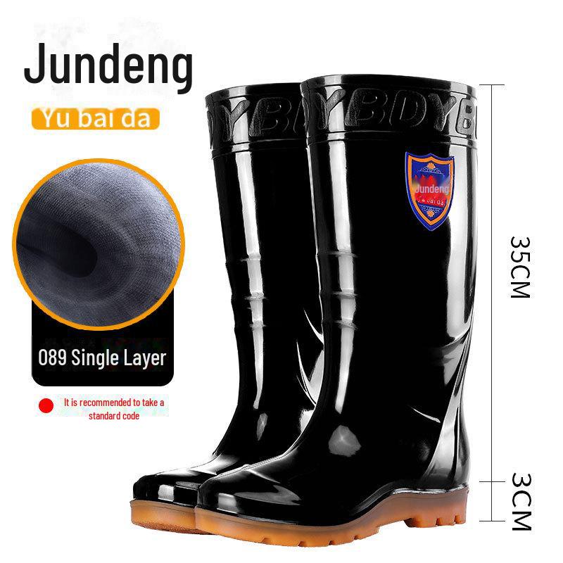 Strapazierfähige, rutschfeste PVC-Regenstiefel für Herren mit hohem Schaft für den Bergbau und Arbeitsschutz Size 41 von Joom DACH