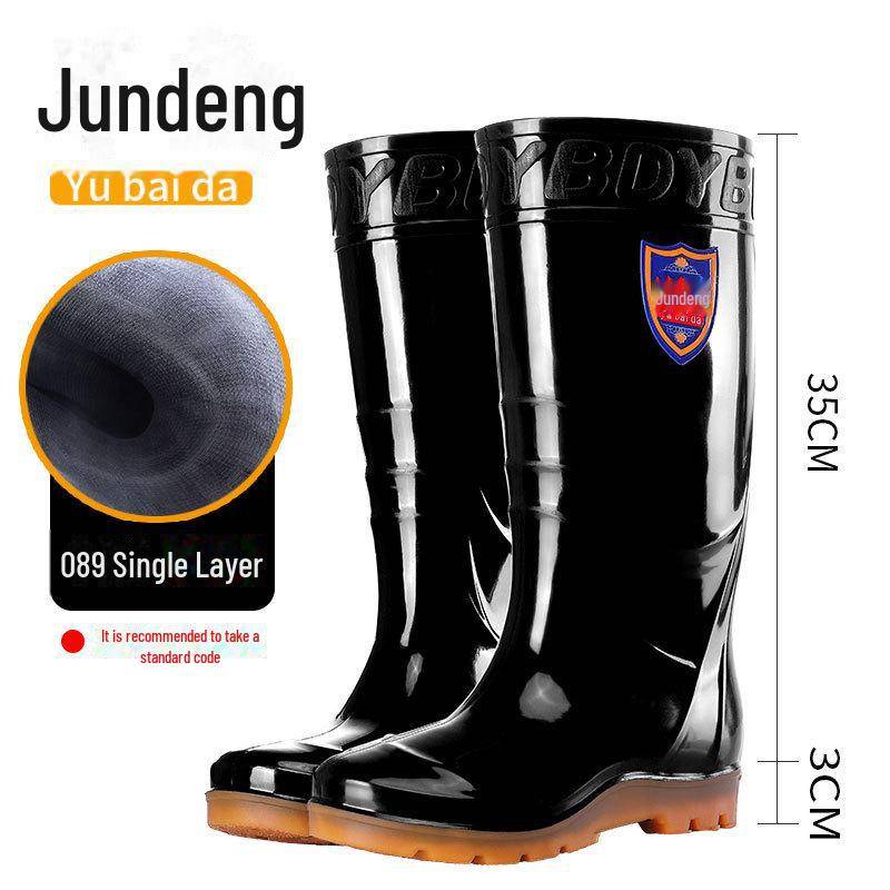 Strapazierfähige, rutschfeste PVC-Regenstiefel für Herren mit hohem Schaft für den Bergbau und Arbeitsschutz Size 41 von Joom DACH