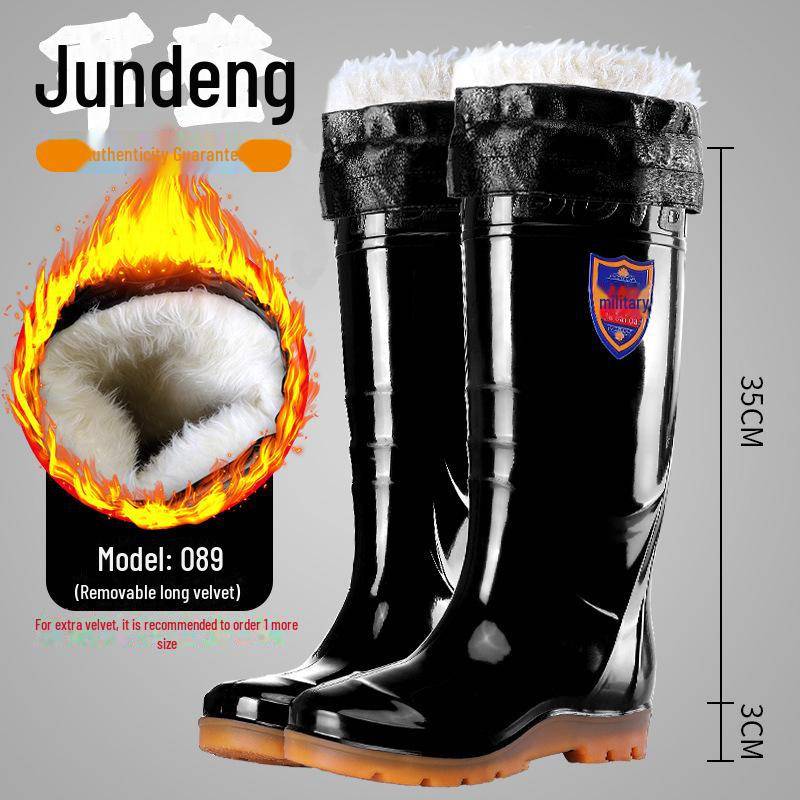 Strapazierfähige, rutschfeste PVC-Regenstiefel für Herren mit hohem Schaft für den Bergbau und Arbeitsschutz Size 44 von Joom DACH