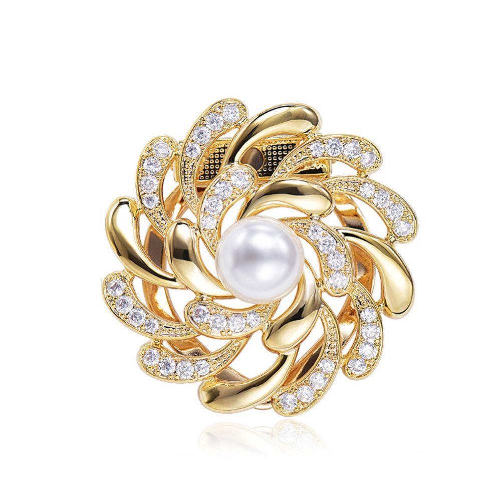 Strass Perle Mode Schmuck Schal Ring Frauen Schal Schnalle Schal Clip Koreanischen Stil Brosche Pins von Joom DACH