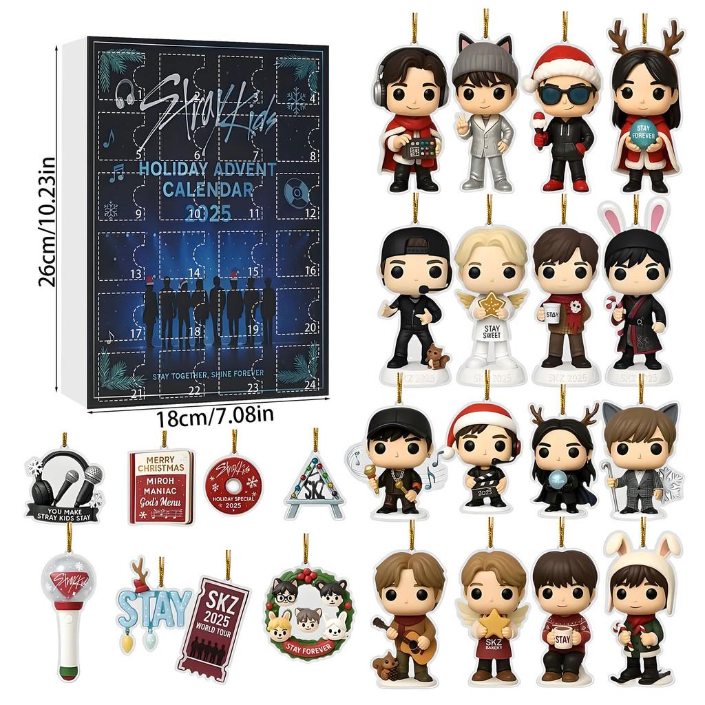Stray Kids Weihnachts-Adventskalender mit 24 Acryl-Dekorationen zum Verschenken in der Weihnachtszeit Stray Kids von Joom DACH