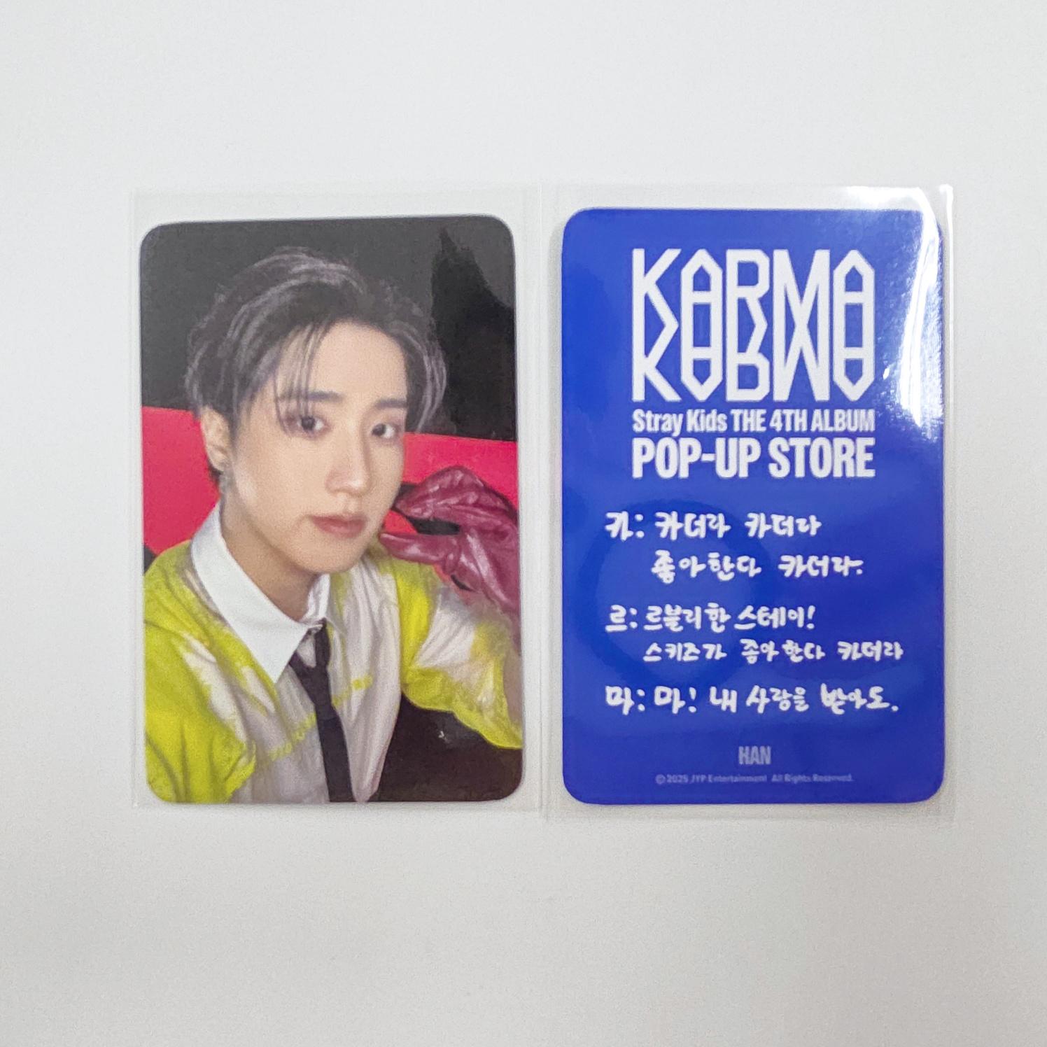 Stray Kids KARMA POP-UP 2. Woche FAN SHOP POB Fotokarten-Set Han von Joom DACH