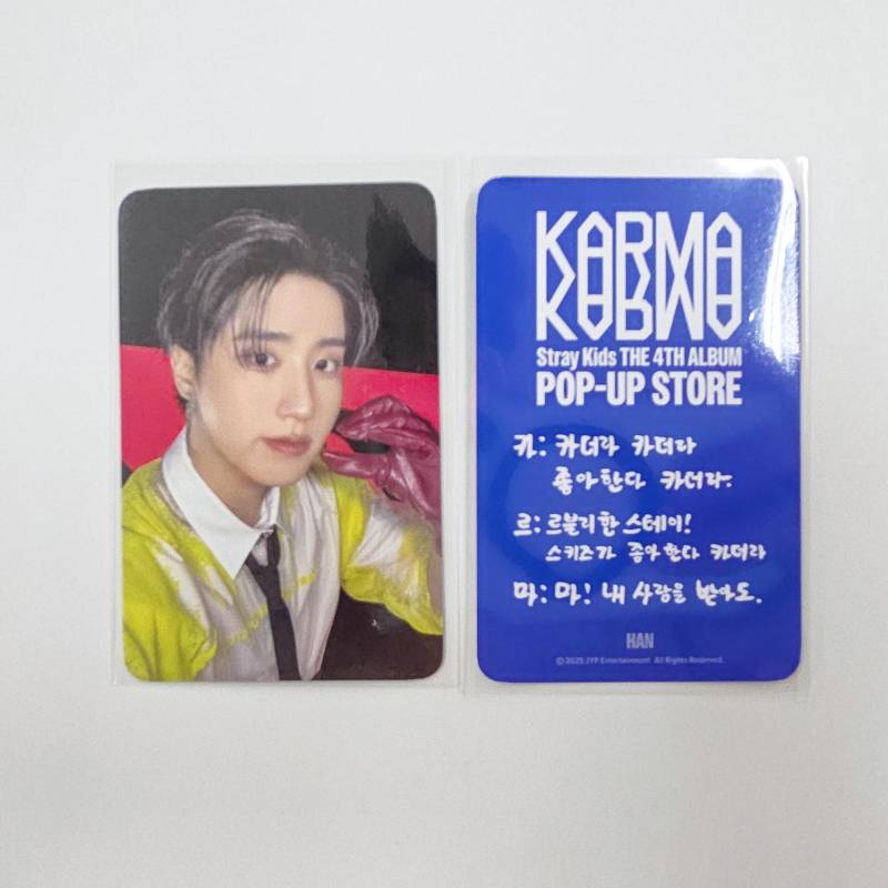 Stray Kids KARMA POP-UP 2. Woche FAN SHOP POB Fotokarten-Set Han von Joom DACH