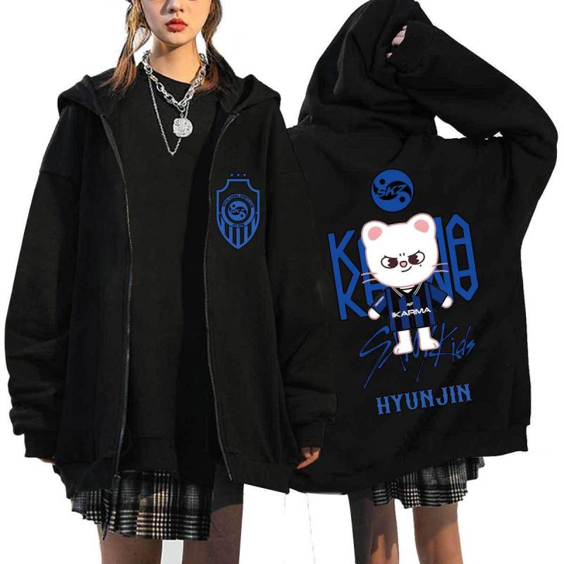 Stray Kids Mode Vintage Hoodies Damen Herren Unisex Herbst Winter Neu Langarm Pullover Tops Chic Streetwear Lässiges Lockeres Oberteil M von Joom DACH