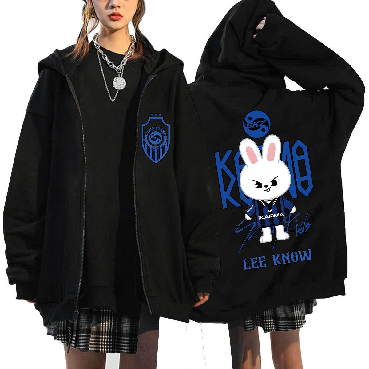 Stray Kids Mode Vintage Hoodies Damen Herren Unisex Herbst Winter Neu Langarm Pullover Tops Chic Streetwear Lässiges Lockeres Oberteil S von Joom DACH