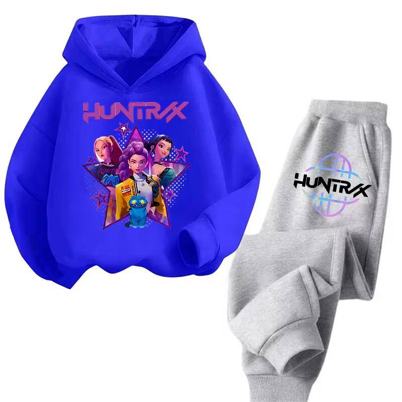 Streetwear 90er Sets Kinder Hoodies Kpop Dämonenjäger Pullover Sweatshirt Anime Trainingsanzug Cartoon Mädchen Junge Kinder Kleidung 120 von Joom DACH