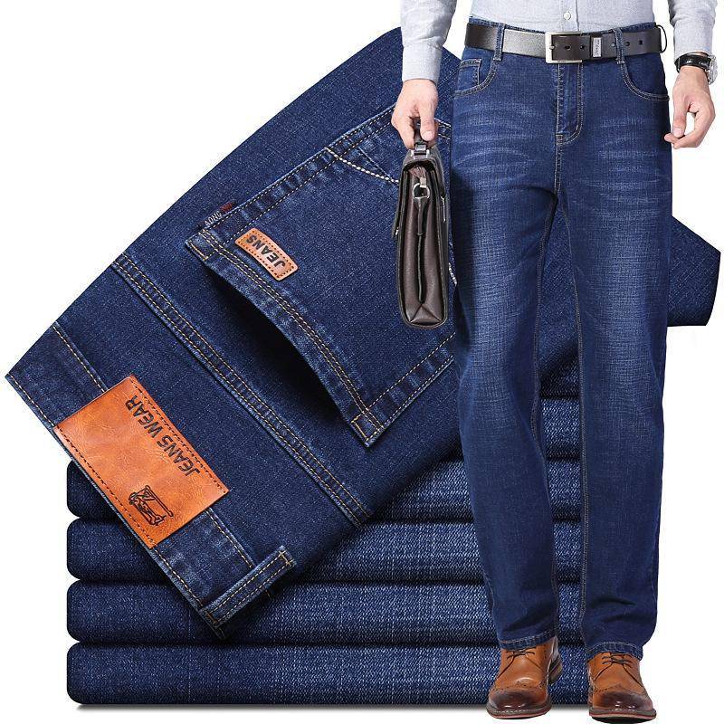 Stretch-Jeans für Herren Herbst/Winter – Lockere, gerade Passform, lässiger Business-Style. 807 High-end model, Code 36 blau von Joom DACH