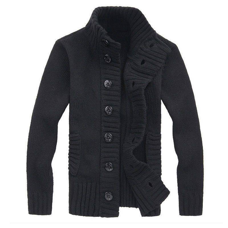 Strickjacke Herren Pullover Strickpullover Einfach Lässig Geknöpft Übergröße Herrenmantel L von Joom DACH