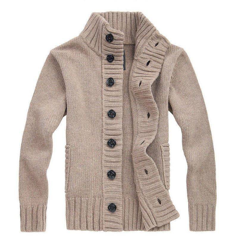 Strickjacke Herren Pullover Strickpullover Einfach Lässig Geknöpft Übergröße Herrenmantel L von Joom DACH