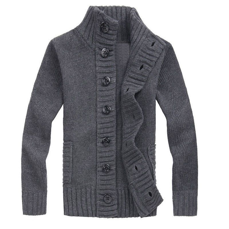 Strickjacke Herren Pullover Strickpullover Einfach Lässig Geknöpft Übergröße Herrenmantel M von Joom DACH