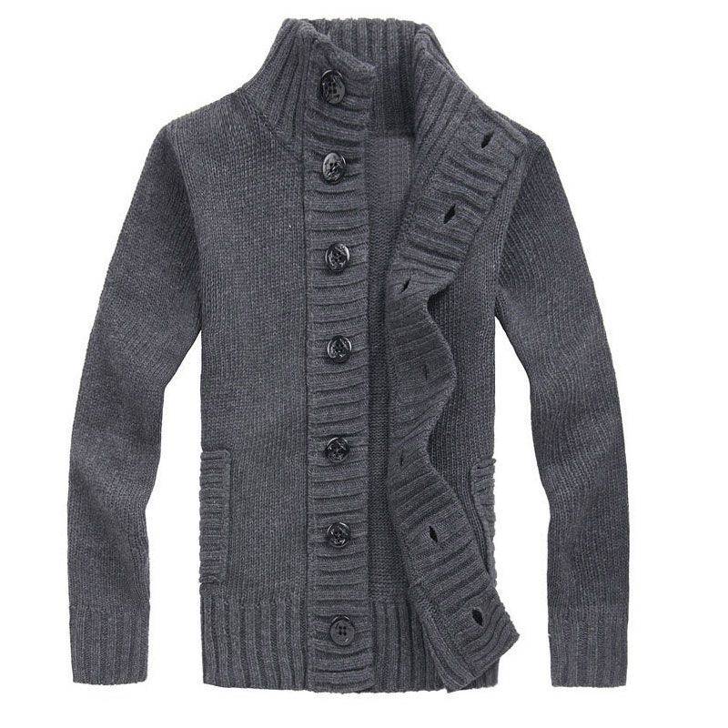 Strickjacke Herren Pullover Strickpullover Einfach Lässig Geknöpft Übergröße Herrenmantel M von Joom DACH