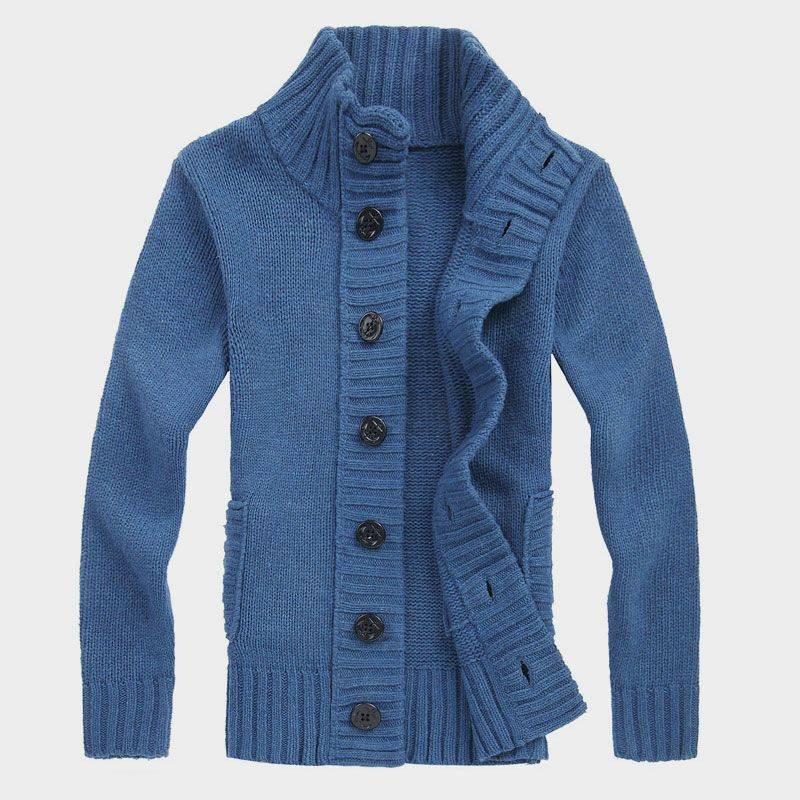 Strickjacke Herren Pullover Strickpullover Einfach Lässig Geknöpft Übergröße Herrenmantel M von Joom DACH