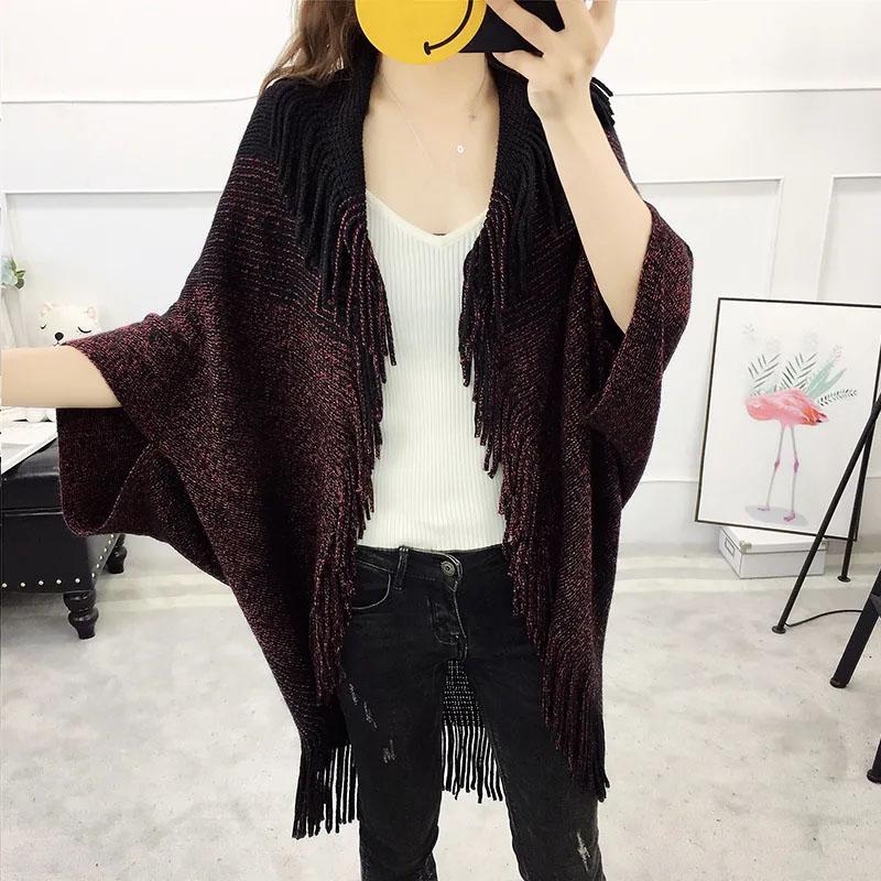 Strickjacke Schal Damen Locker sitzender Look Dünnes Temperament Strickoberteil Fransenbluse Schaljacke Pullover Strickjacke Fransen Wilder Umhang 1pc Strickjacke Schal Damen Locker sitzender Look Dünnes Temperament Strickoberteil Fransenbluse Schaljacke Pullover Strickjacke Fransen Wilder Umhang 1pc von Joom DACH
