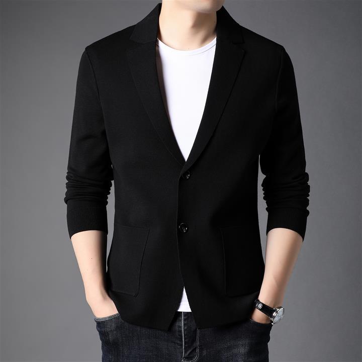 Strickjacke für Herren im Frühling und Herbst, neuer Pullover, trendiger, hübscher Strickpullover, schmaler, lässiger kleiner Blazer L von Joom DACH