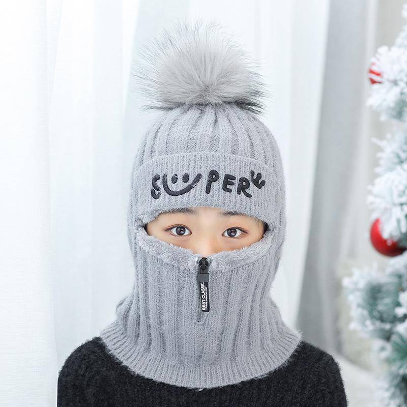 Strickmütze Schal Oneness Sturmhaube Kinder Halswärmer Winter Warm Skullies Beanie grau Strickmütze Schal Oneness Sturmhaube Kinder Halswärmer Winter Warm Skullies Beanie grau von Joom DACH