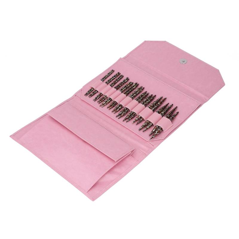 Stricknadelset Abnehmbare Rundstricknadeln Leopardenmuster Stricknadeln Pullovernadeln Nadelstärke Knöpfe rosa von Joom DACH