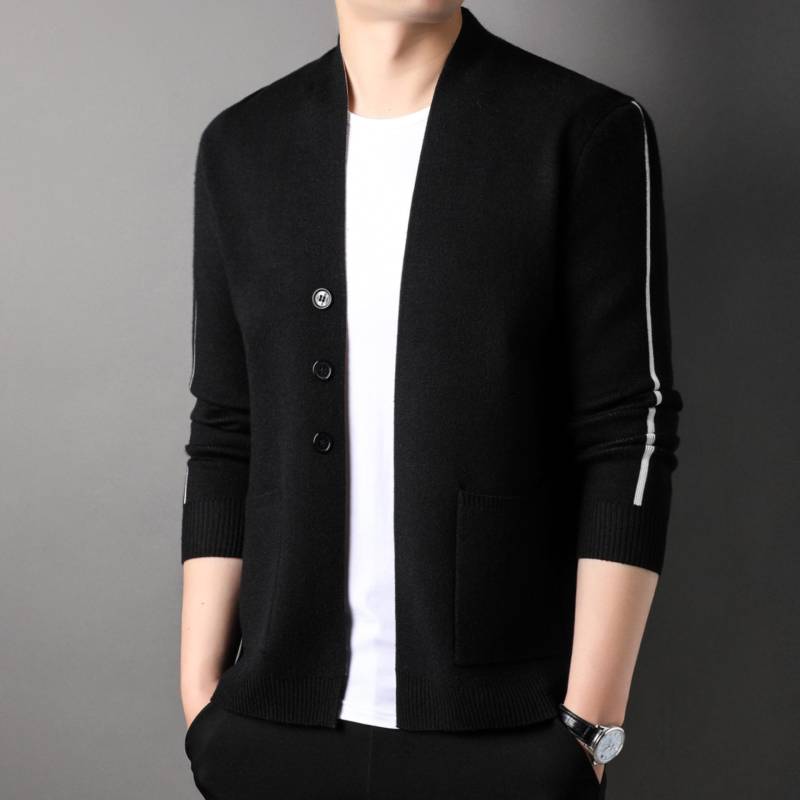 Strickpullover für junge und mittlere Altersgruppen, Strickjacke, Herrenmantel, Herbst und Winter, neuer lockerer Trend, Strickpullover für Herren 185 von Joom DACH