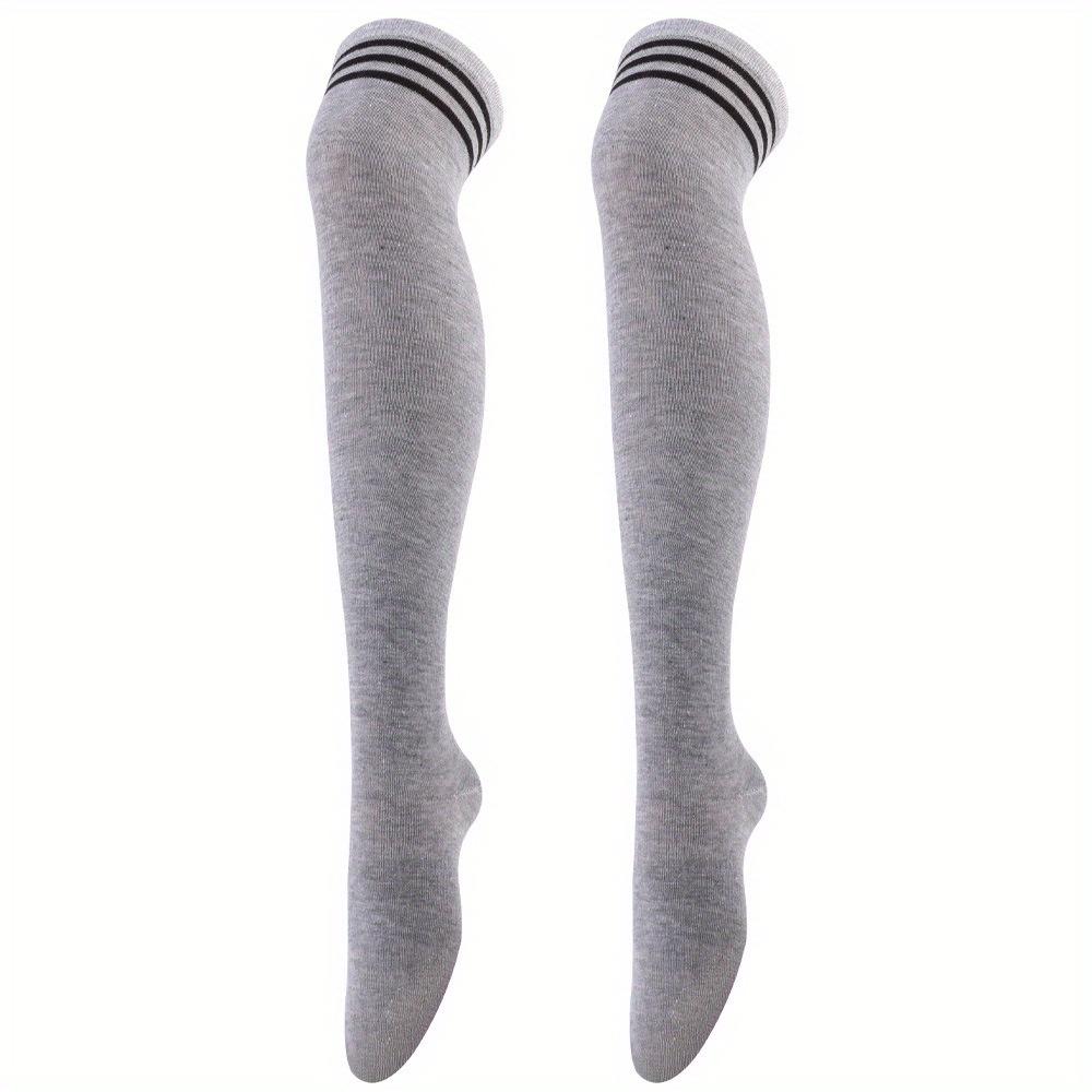 Strumpfhosen für Damen mit drei Riegeln, Cosplay-Socken, Overknee-Strümpfe, Oberschenkelhohe Socken, gestreifte hohe Röhrensocken, lange Socken, lange Beinwärmer von Joom DACH