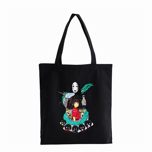 Studio Ghibli Einkaufstasche Totoro Miyazaki Hayao Spirit Away Handtaschen Umhängetasche Casual Girls Canvas Bag Tragetaschen Bolsas 25*30cm von Joom DACH