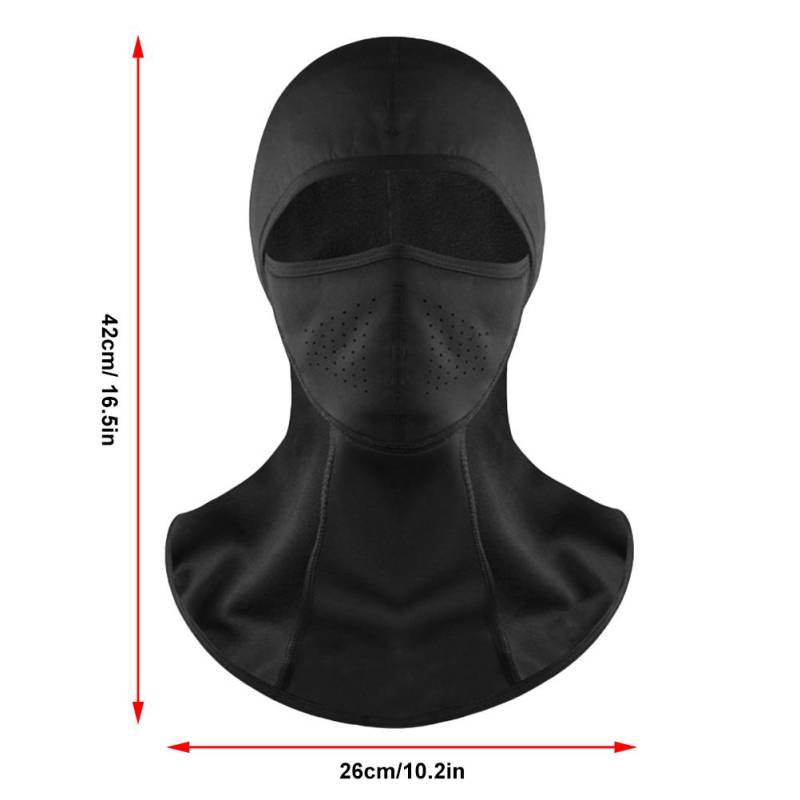 Sturmhaube Gesichtsschutz Winddicht Wasserdicht Fleece Warme Mütze Atmungsaktive Kopfbedeckung für Männer Frauen Winter schwarz von Joom DACH