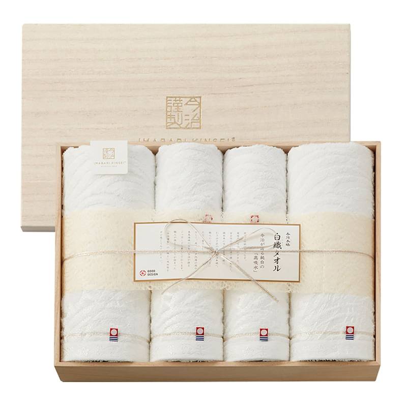Stylem Imabari-Handtuch, hergestellt in Weiß, gewebtes Handtuch, Set bestehend aus Badetuch x 2 x Gesichtshandtuch x 2 x Waschhandtuch x 2 x in Japan hergestelltes Takisada-Osaka Imabari, Handtuch, weiß von Joom DACH