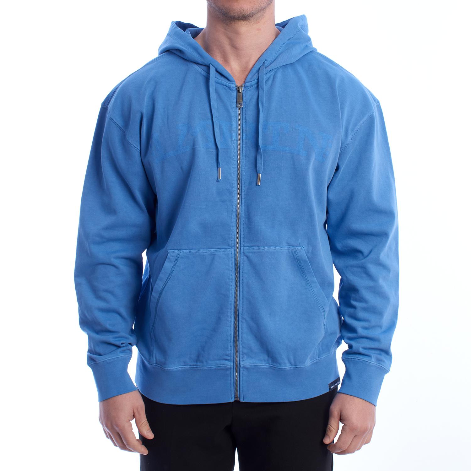 Herren-Hoodie mit Reißverschluss und normaler Passform TMF319-JS329 L blau von Joom DACH