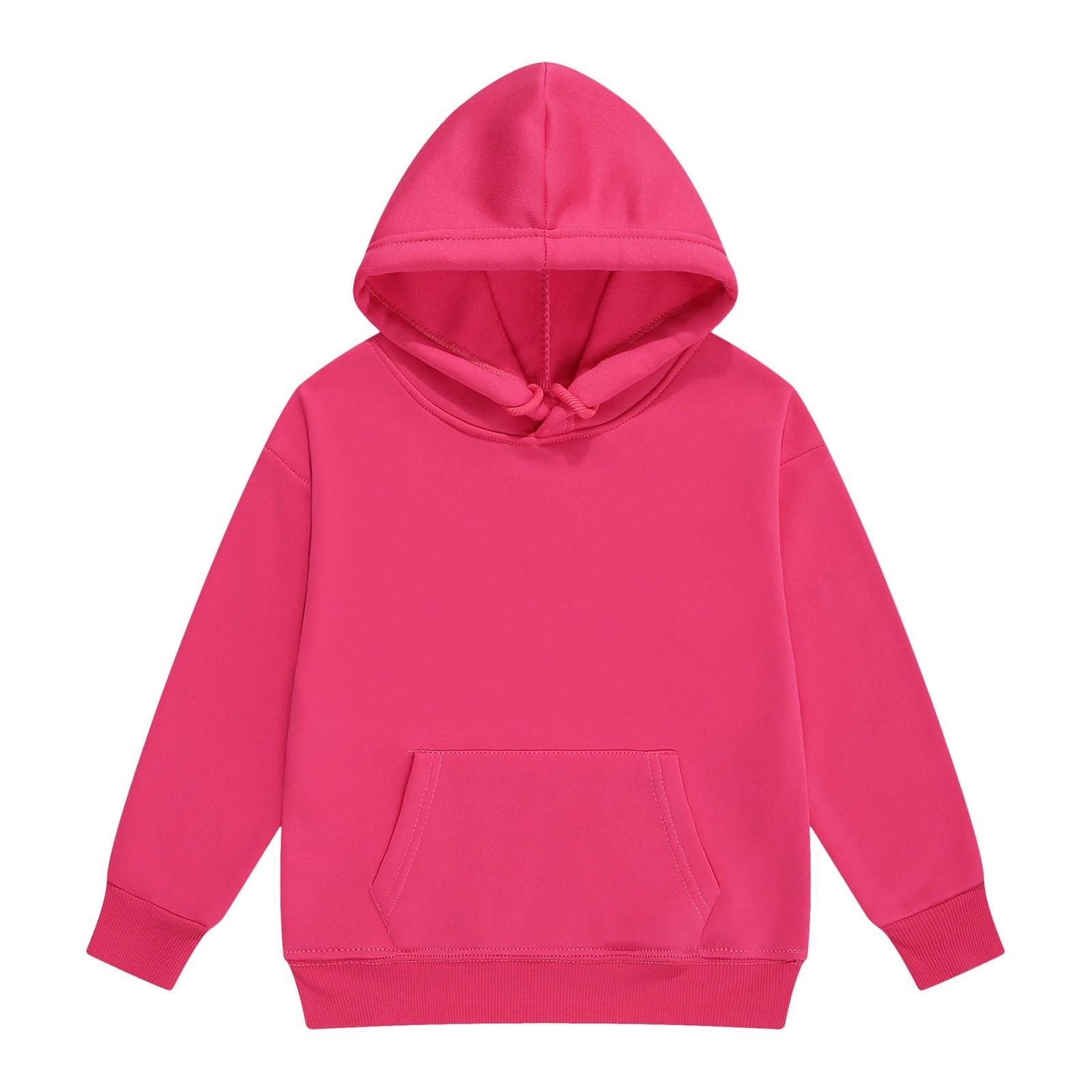 Süße Hoodies für Teenager, trendige, adrette Kapuzenpullover, Langarmshirts, Kleidung für Mädchen 140 heißes rosa von Joom DACH