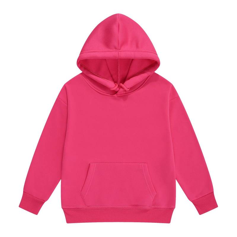 Süße Hoodies für Teenager, trendige, adrette Kapuzenpullover, Langarmshirts, Kleidung für Mädchen 140 heißes rosa von Joom DACH